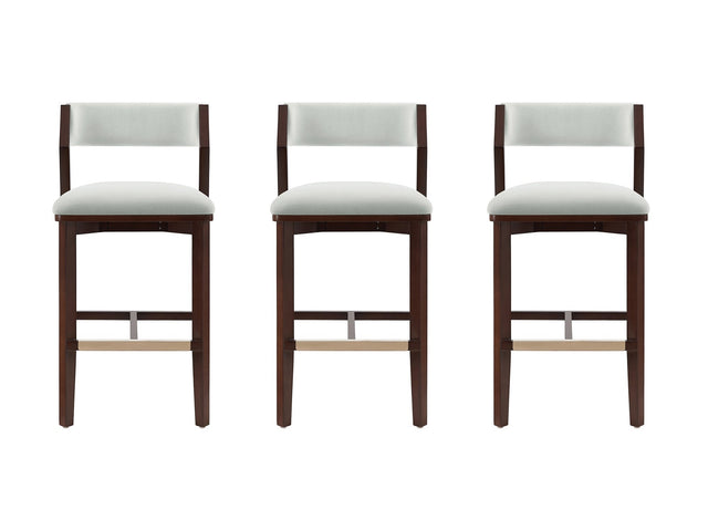 Patricia Barstool in White Glacier (set of 3) - Ornate Home