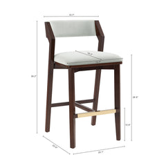 Patricia Barstool in White Glacier (set of 3) - Ornate Home