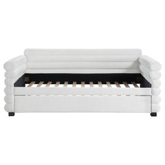 Patricia Boucle Upholstered Twin Daybed w/ Trundle - Ornate Home