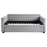 Patricia Boucle Upholstered Twin Daybed w/ Trundle - Ornate Home