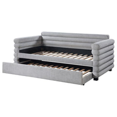 Patricia Boucle Upholstered Twin Daybed w/ Trundle - Ornate Home