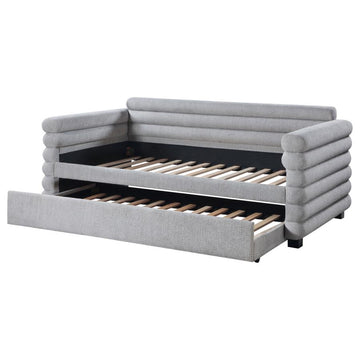 Patricia Boucle Upholstered Twin Daybed w/ Trundle - Ornate Home