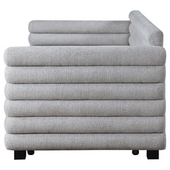Patricia Boucle Upholstered Twin Daybed w/ Trundle - Ornate Home