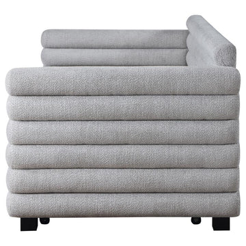 Patricia Boucle Upholstered Twin Daybed w/ Trundle - Ornate Home