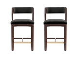 Patricia Counter Stool in Black (set of 2) - Ornate Home