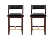 Patricia Counter Stool in Black (set of 2) - Ornate Home