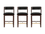 Patricia Counter Stool in Black (set of 3) - Ornate Home
