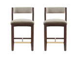 Patricia Counter Stool in Linen (set of 2) - Ornate Home