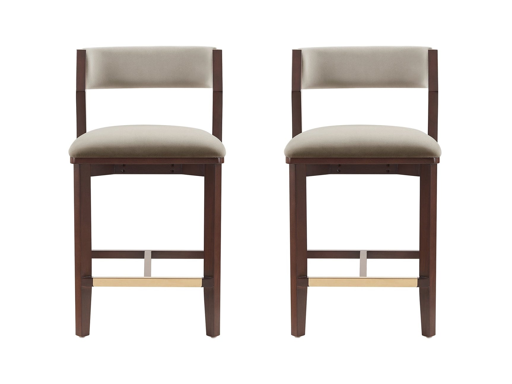 Patricia Counter Stool in Linen (set of 2) - Ornate Home