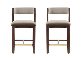 Patricia Counter Stool in Linen (set of 2) - Ornate Home