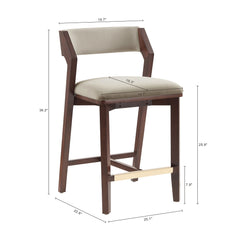 Patricia Counter Stool in Linen (set of 2) - Ornate Home