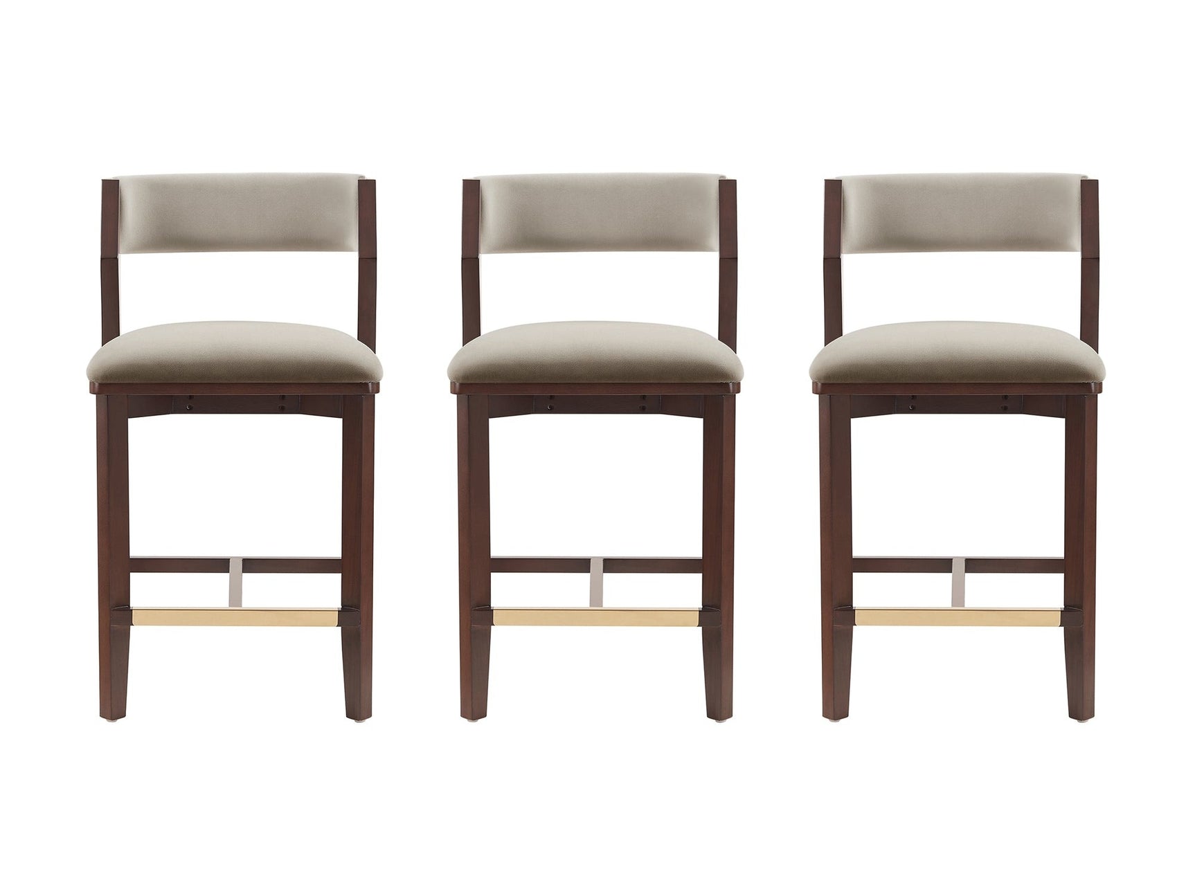 Patricia Counter Stool in Linen (set of 3) - Ornate Home