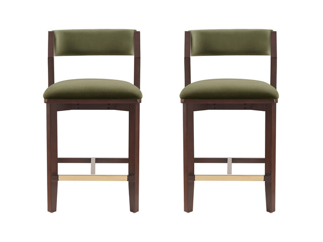 Patricia Counter Stool in Turtle Green (set of 2) - Ornate Home