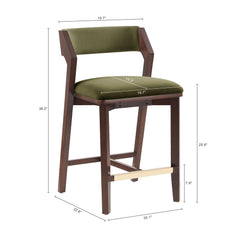 Patricia Counter Stool in Turtle Green (set of 3) - Ornate Home