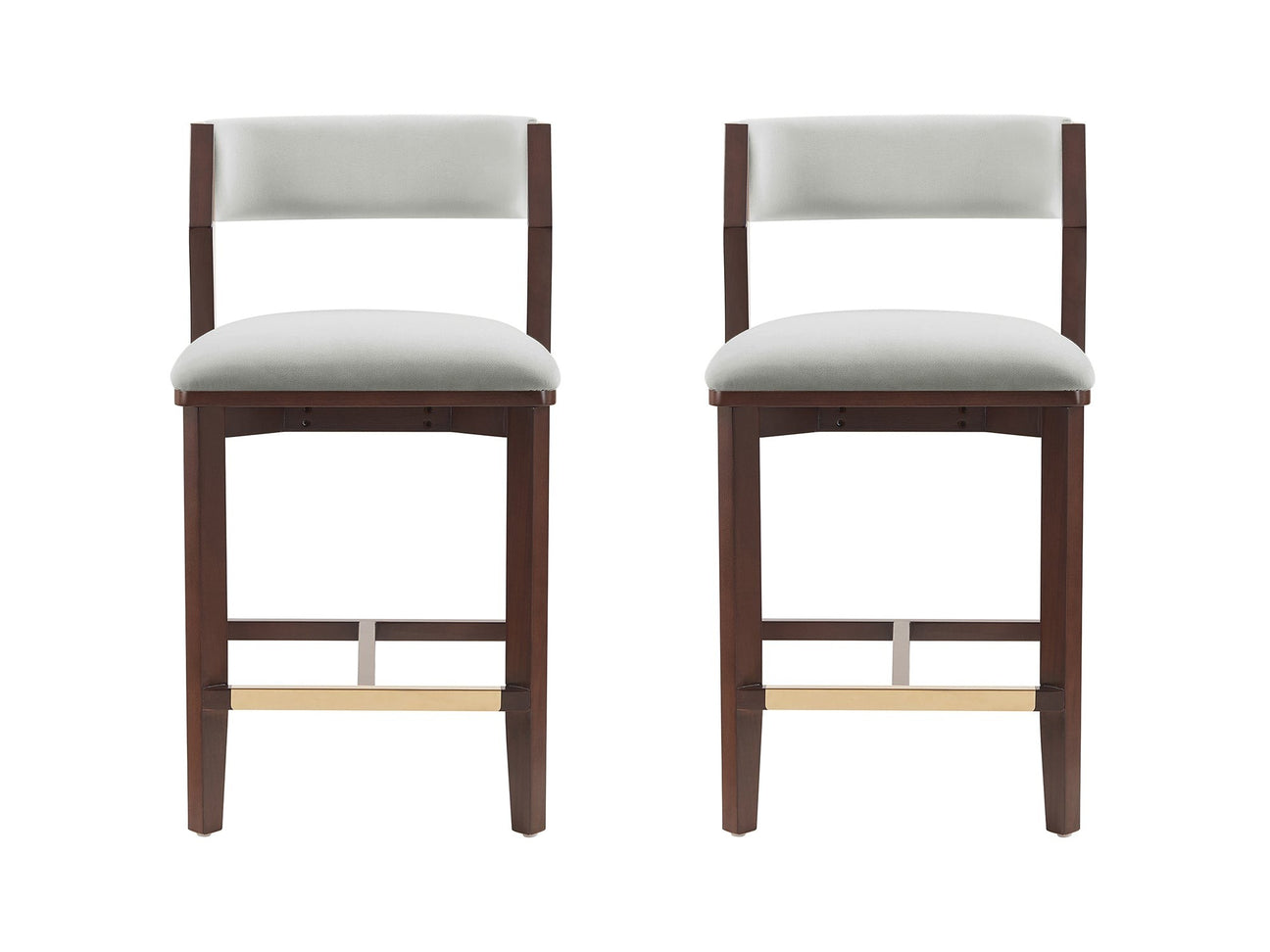 Patricia Counter Stool in White Glacier (set of 2) - Ornate Home