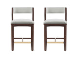 Patricia Counter Stool in White Glacier (set of 2) - Ornate Home