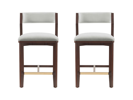 Patricia Counter Stool in White Glacier (set of 2) - Ornate Home