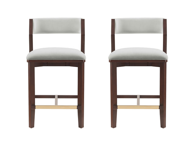Patricia Counter Stool in White Glacier (set of 2) - Ornate Home
