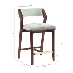 Patricia Counter Stool in White Glacier (set of 2) - Ornate Home