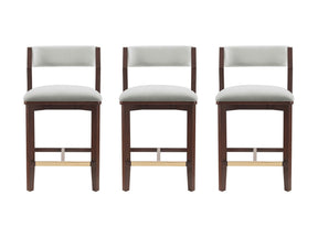Patricia Counter Stool in White Glacier (set of 3) - Ornate Home
