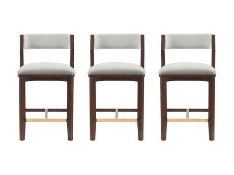 Patricia Counter Stool in White Glacier (set of 3) - Ornate Home