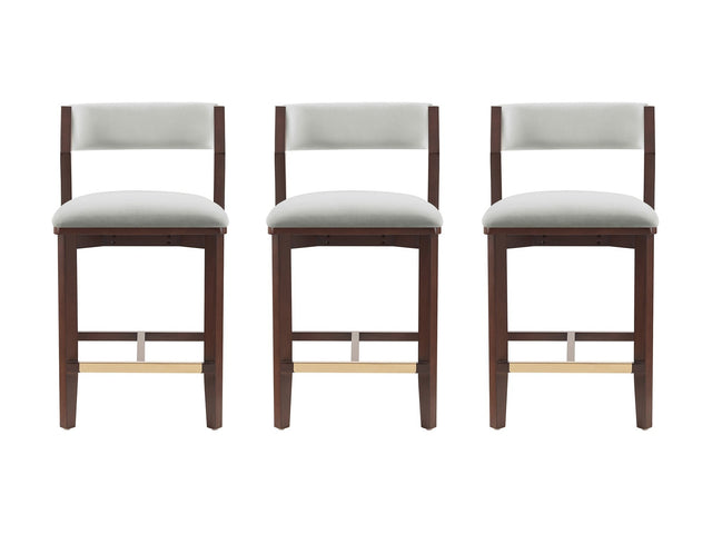 Patricia Counter Stool in White Glacier (set of 3) - Ornate Home