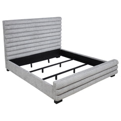Patricia Grey 58-inch Boucle Upholstered California King Bed - Ornate Home