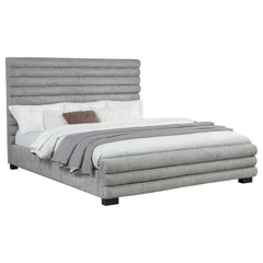 Patricia Grey 58-inch Boucle Upholstered California King Bed - Ornate Home