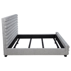 Patricia Grey 58-inch Boucle Upholstered California King Bed - Ornate Home