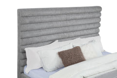 Patricia Grey 58-inch Boucle Upholstered California King Bed - Ornate Home