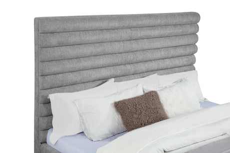 Patricia Grey 58-inch Boucle Upholstered California King Bed - Ornate Home