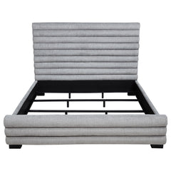 Patricia Grey 58-inch Boucle Upholstered Eastern King Bed - Ornate Home