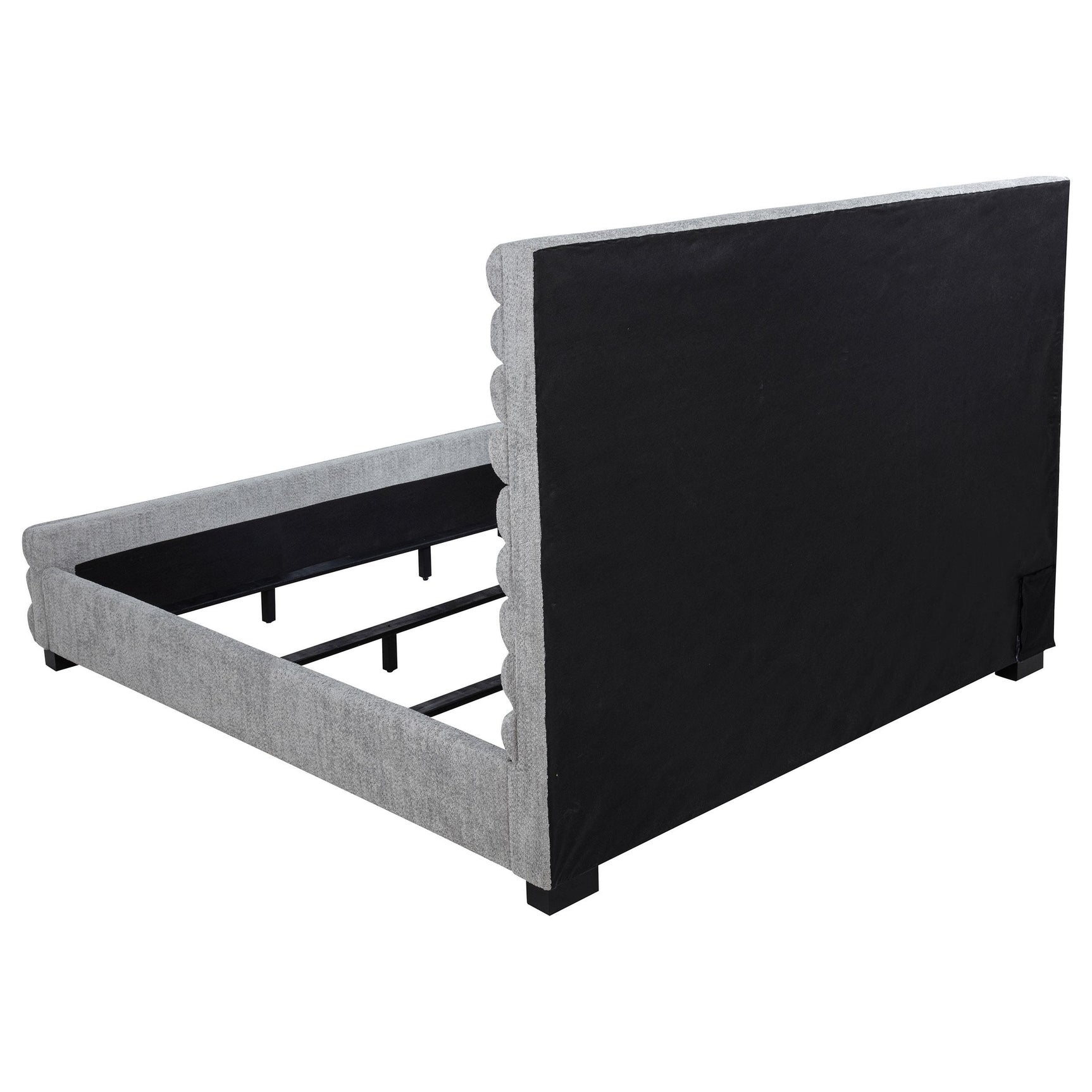 Patricia Grey 58-inch Boucle Upholstered Eastern King Bed - Ornate Home