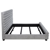 Patricia Grey 58-inch Boucle Upholstered Eastern King Bed - Ornate Home