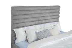 Patricia Grey 58-inch Boucle Upholstered Eastern King Bed - Ornate Home