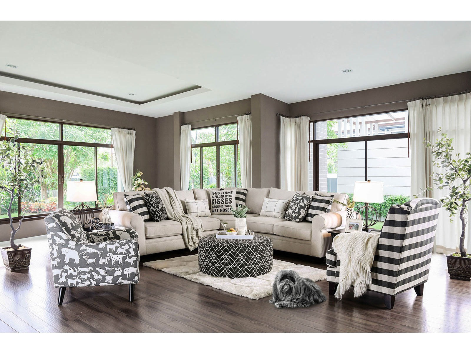 Patricia Ivory Sectional - Ornate Home