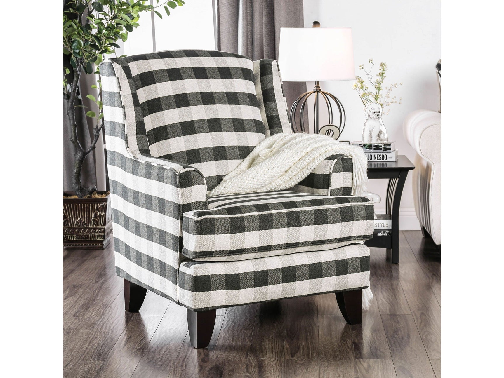 Patricia Pattern Striped Chair - Ornate Home