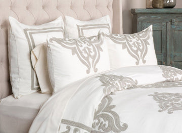 Patrina Ivory Duvet Collection - Ornate Home