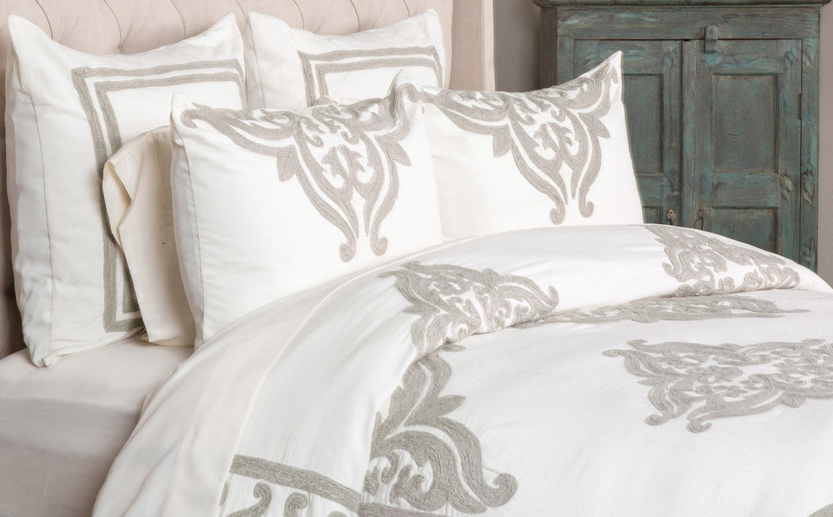 Patrina Ivory Duvet Collection - Ornate Home
