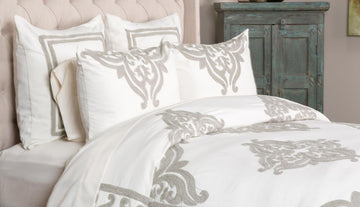 Patrina White Duvet Sets - Ornate Home