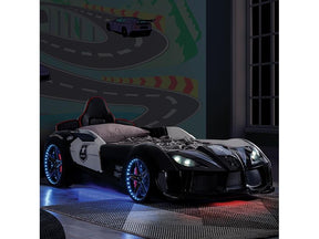 Patrolene Black/White Car Bed / Twin - Ornate Home