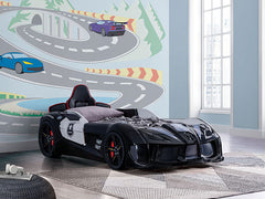 Patrolene Black/White Car Bed / Twin - Ornate Home