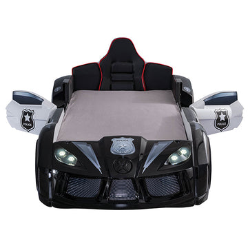 Patrolene Black/White Car Bed / Twin - Ornate Home