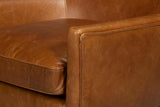Patron Brown Highback Leather Chair - Ornate Home