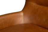 Patron Brown Highback Leather Chair - Ornate Home