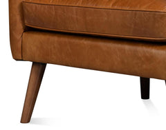 Patron Brown Highback Leather Chair - Ornate Home