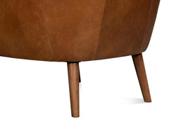 Patron Brown Highback Leather Chair - Ornate Home