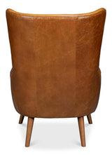 Patron Brown Highback Leather Chair - Ornate Home