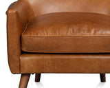 Patron Brown Highback Leather Chair - Ornate Home