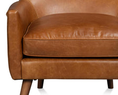 Patron Brown Highback Leather Chair - Ornate Home